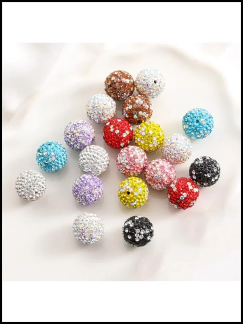 Layered Ceramic Bead Keychain Wallet Chain for Pants Jeans Streetwear Accessory